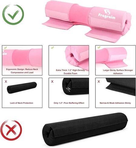 Barbell Squat Pad, Safety Bar Pad with Thick Foam and Nylon Padding - Neck & Shoulder Protective Pad Support for Squats, Lunges & Hip Thrusts - Fits Olympic Standard Weightlifting Bar in Kuwait