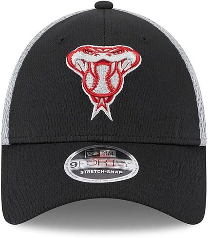 Arizona Diamondbacks 9FORTY Outline Neo Trucker Stretch Fit Cap, Adjustable Hat Black in Saudi Arabia