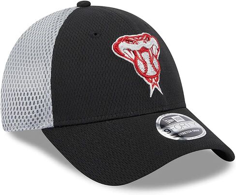 Arizona Diamondbacks 9FORTY Outline Neo Trucker Stretch Fit Cap, Adjustable Hat Black in Saudi Arabia