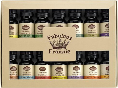 Fabulous Frannie Start Set Pure Essential Oil Blends 12-5ml Bug Away, Muscle Ice, Celebration, Easy Breathzy, MBS (Mind Body Soul), Protect (Compared to Thieves), Renew, Vitality, Citrus, Fruit, Spice in Saudi Arabia