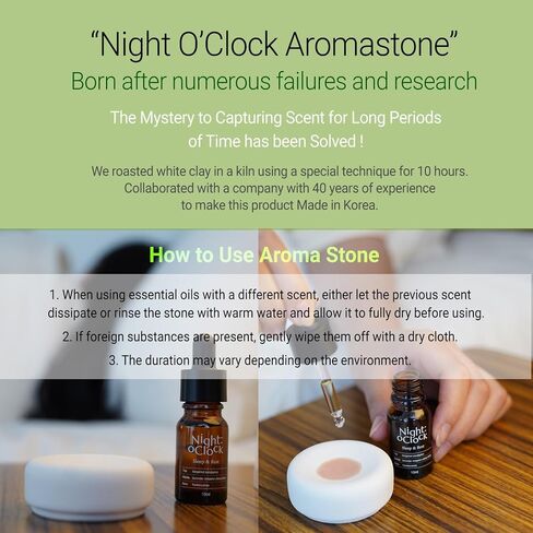 Night:o Clock Essential Aroma Oil & Aroma Stock Gift Set, 100% Pure Natural Oil in Saudi Arabia