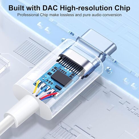 HianDier USB C to 3.5mm Audio Adapter for iPhone 15/15 Pro/Pro Max/Plus, USB C to Aux Headphone Jack Dongle Cable Cord Compatible with iPad, Samsung Galaxy S24/S23/S23/S22/S21Ultra, MacBook, Note in Saudi Arabia
