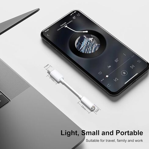 HianDier USB C to 3.5mm Audio Adapter for iPhone 15/15 Pro/Pro Max/Plus, USB C to Aux Headphone Jack Dongle Cable Cord Compatible with iPad, Samsung Galaxy S24/S23/S23/S22/S21Ultra, MacBook, Note in Saudi Arabia