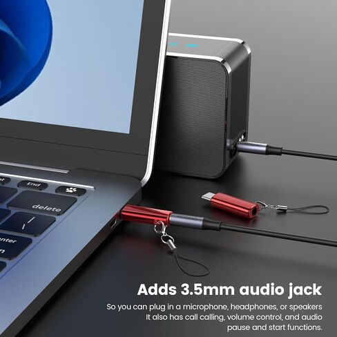 MOSWAG USB C إلى 3.5 ملم محول سماعة الرأس نوع C محول سماعة الرأس Aux Mic Audio Dongle Hi-Res DAC Chip متوافق مع Samsung Galaxy S23 S22 Pixel 7/6 iPad Pro/Air/Mini in Kuwait