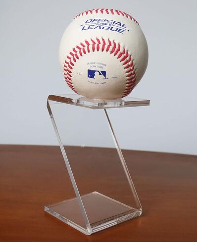 حامل عرض البيسبول، حامل عرض كرة القدم من الأكريليك الشفاف، حامل موقع، تذكارات الجولف، التنس، حامل قاعدة كرات كريستال، عبوة واحدة in Kuwait