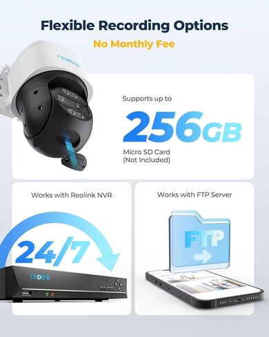 نظام كاميرا الأمان REOLINK PTZ 4K، كاميرا IP PoE 360 مع عدسة مزدوجة، تتبع تكبير هجين تلقائي 6X، 355 مقلاة و90 إمالة، مراقبة خارجية، اكتشاف الذكاء الاصطناعي، Trackmix PoE (متجدد) in Kuwait
