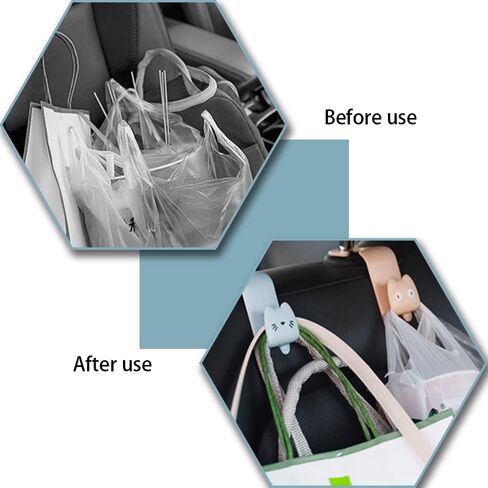 2 قطعة السنانير السيارات متعددة الوظائف سيارة التخزين المنظم حقيبة السنانير القط شكل المقعد الخلفي مسند الرأس الشماعات لحقيبة يد معطف in Kuwait