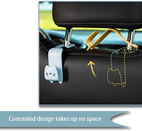 2 قطعة السنانير السيارات متعددة الوظائف سيارة التخزين المنظم حقيبة السنانير القط شكل المقعد الخلفي مسند الرأس الشماعات لحقيبة يد معطف in Kuwait