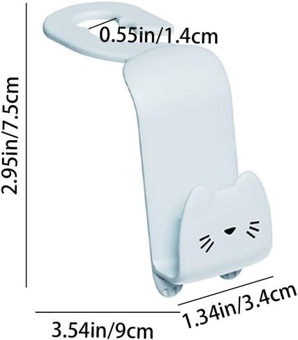 2 قطعة السنانير السيارات متعددة الوظائف سيارة التخزين المنظم حقيبة السنانير القط شكل المقعد الخلفي مسند الرأس الشماعات لحقيبة يد معطف in Kuwait