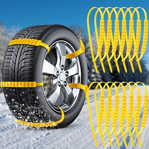 30 Pcs Anti Slip Snow Chains for SUV Car Universal Emergency Anti Skid Tyres Chain Winter Driving Security Chains Traction Car Tyres Chains for Truck Winter Driving, Tyre 175 to 295 mm in Saudi Arabia