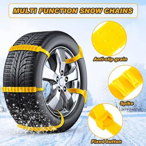 30 Pcs Anti Slip Snow Chains for SUV Car Universal Emergency Anti Skid Tyres Chain Winter Driving Security Chains Traction Car Tyres Chains for Truck Winter Driving, Tyre 175 to 295 mm in Saudi Arabia