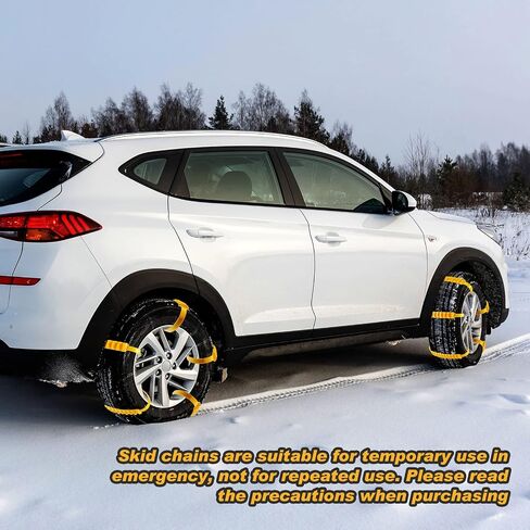 30 Pcs Anti Slip Snow Chains for SUV Car Universal Emergency Anti Skid Tyres Chain Winter Driving Security Chains Traction Car Tyres Chains for Truck Winter Driving, Tyre 175 to 295 mm in Saudi Arabia