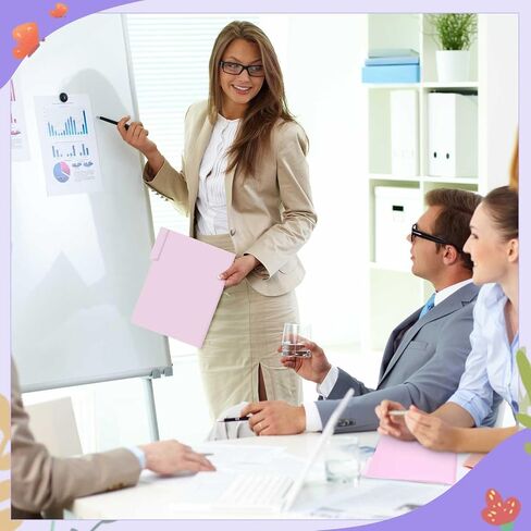 Estune Colored Manila File Folders Letter Size Poly Plastic Paste File Folder with Sticky Labels 9.5 x 11.5 Inch 1/3 Tab Multi Colored File Folders Waterproof for Office School(Sweet Color, 12 Pcs) in Saudi Arabia