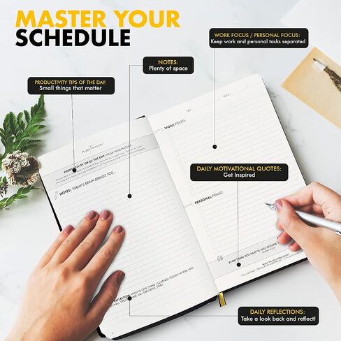 Productivity Planner - Black Undated Daily Planner And Task Organizer Notebook For Quarterly Goal Planners - Increase Weekly Productivity & Manage Time Like A Millionaire CEO - Day Planner in Saudi Arabia