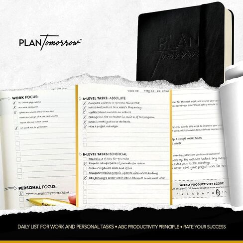 Productivity Planner - Black Undated Daily Planner And Task Organizer Notebook For Quarterly Goal Planners - Increase Weekly Productivity & Manage Time Like A Millionaire CEO - Day Planner in Saudi Arabia