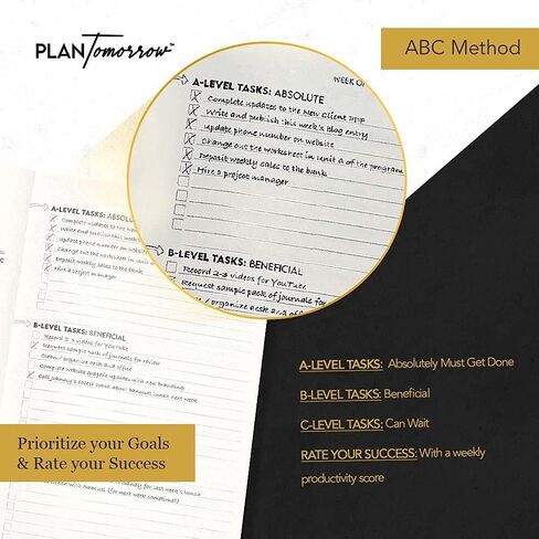 Productivity Planner - Black Undated Daily Planner And Task Organizer Notebook For Quarterly Goal Planners - Increase Weekly Productivity & Manage Time Like A Millionaire CEO - Day Planner in Saudi Arabia
