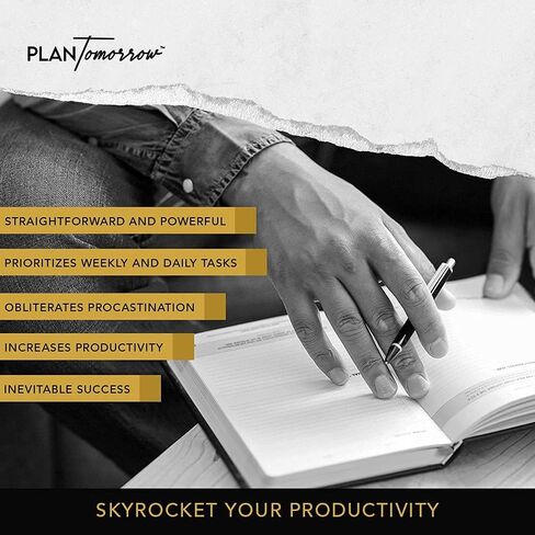 Productivity Planner - Black Undated Daily Planner And Task Organizer Notebook For Quarterly Goal Planners - Increase Weekly Productivity & Manage Time Like A Millionaire CEO - Day Planner in Saudi Arabia