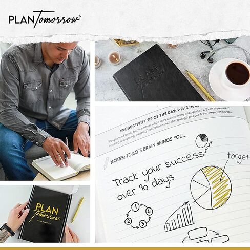 Productivity Planner - Black Undated Daily Planner And Task Organizer Notebook For Quarterly Goal Planners - Increase Weekly Productivity & Manage Time Like A Millionaire CEO - Day Planner in Saudi Arabia