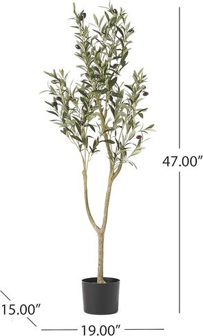 كريستوفر نايت هوم 313745 شجرة زيتون صناعية، 4 × 1.5 بوصة، أخضر in Kuwait