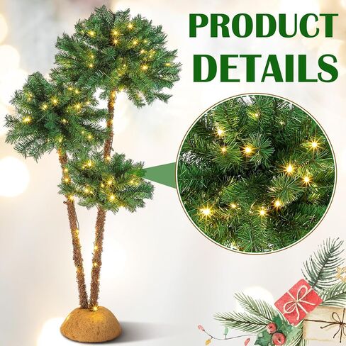 شجرة نخيل مضاءة، 6' 5' 4' تضيء أشجار اصطناعية وهمية لحمام السباحة في الهواء الطلق للفناء والبار والشرفة وديكورات حفلات هاواي in Kuwait