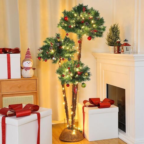 شجرة نخيل مضاءة، 6' 5' 4' تضيء أشجار اصطناعية وهمية لحمام السباحة في الهواء الطلق للفناء والبار والشرفة وديكورات حفلات هاواي in Kuwait