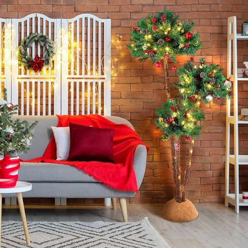 شجرة نخيل مضاءة، 6' 5' 4' تضيء أشجار اصطناعية وهمية لحمام السباحة في الهواء الطلق للفناء والبار والشرفة وديكورات حفلات هاواي in Kuwait