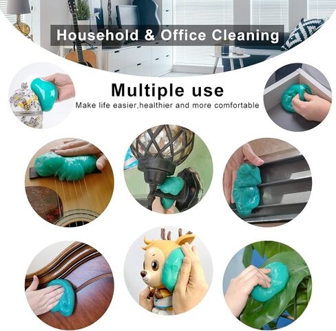 ASFSKY Cleaning Gel for Car Dust Cleaner Car Interior Slime for Detailing Putty for Dust Dirt Crumbs in Corners Inside The Car Clean The Dashboard Console and Vents in Saudi Arabia