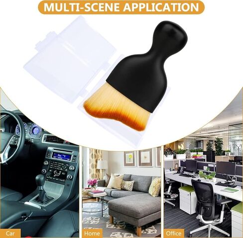Car Interior Dust Brush, Car Cleaning Brush Dust Collectors,Soft Bristles Detailing Brush Dusting Tool，for Automotive Dashboard, Air Conditioner Vents, Leather, Computer,Scratch Free (1) in Kuwait