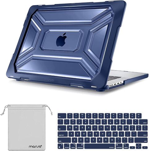 حافظة MOSISO متوافقة مع جهاز MacBook Pro 16 بوصة إصدار 2023 2022 2021 M3 A2991 M2 A2780 M1 A2485 Pro Max Chip، حافظة صلبة من البلاستيك عالي التحمل مع مصد TPU وغطاء لوحة مفاتيح وحقيبة تخزين، أسود in Saudi Arabia