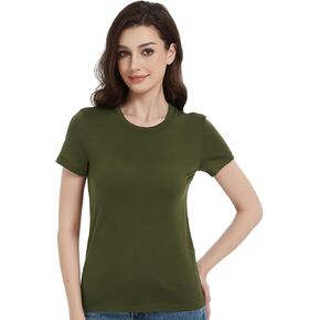 MERIGREENY Women's 100% Merino Wool T Shirts, Lightweight Base Layer, Anti-Odor Athletic Casual Tops for Running Hiking Gym
