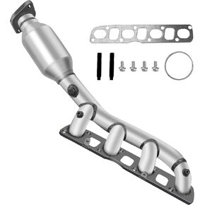 [أمامي يمين] محول مشعب العادم الحفاز FortunaFlow متوافق مع Nissan Titan 2004-2015 5.6L، المرجع 16479 (محول حفاز عالي التدفق متوافق مع وكالة حماية البيئة + درع الحرارة + البنك 2)