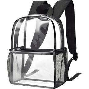 Clear Backpack Stadium Approved Heavy Duty Clear Mini Backpack with Ipad Compartment for Sport Event Concert Festival
