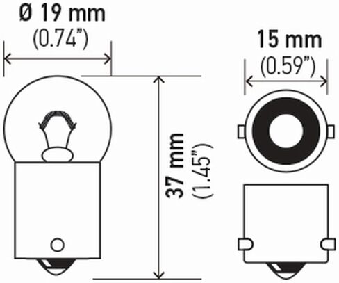HELLA 3898TB Bulb 3898 12V 2W Ba7S T2 (2), Multi in Saudi Arabia