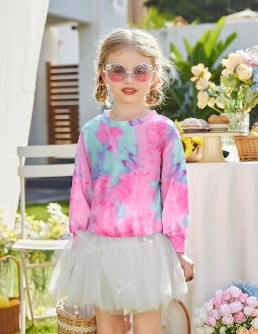 Arshiner Toddler Girls Clothes 2 Piece Outfit Sweatshirt Patchwork Leggings | Casual Clothing Sets Roundneck Long Sleeve Tops Fall Winter Sweatsuits in Saudi Arabia