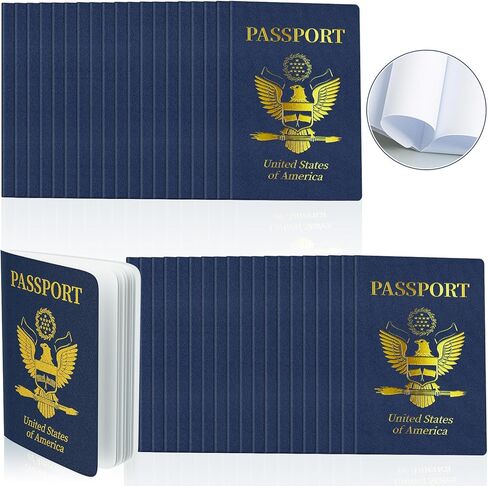 60Pcs Blank Passport Notebook Fake Passport Books for Kids Travel Journal 4 x 5.5Inch Blank Passport Notebook World Travel Pretend Activity Classroom School Projects Theme Party Favors in Saudi Arabia