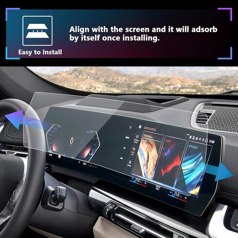 SXCY مناسب لـ 2024 BMW X5/X6/X7 واقي الشاشة [14.9 بوصة Navi+12.3Dash] لملحقات BMW X5/X7 2024 لملحقات سلسلة BMW X5/X6/X7 7 2024 (شاشة كاملة من الزجاج المقسى 9H) in Kuwait