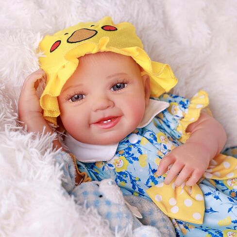 BABESIDE Lifelike Reborn Baby Dolls - Leen, 20-Inch Soft Body Realistic-Newborn Smile Baby Girl Doll Poseable Real Life Baby Dolls with Toy Accessories Set for Kids Age 3+ in Saudi Arabia