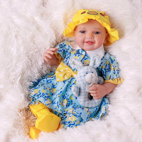 BABESIDE Lifelike Reborn Baby Dolls - Leen, 20-Inch Soft Body Realistic-Newborn Smile Baby Girl Doll Poseable Real Life Baby Dolls with Toy Accessories Set for Kids Age 3+ in Saudi Arabia