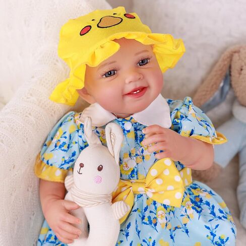 BABESIDE Lifelike Reborn Baby Dolls - Leen, 20-Inch Soft Body Realistic-Newborn Smile Baby Girl Doll Poseable Real Life Baby Dolls with Toy Accessories Set for Kids Age 3+ in Saudi Arabia