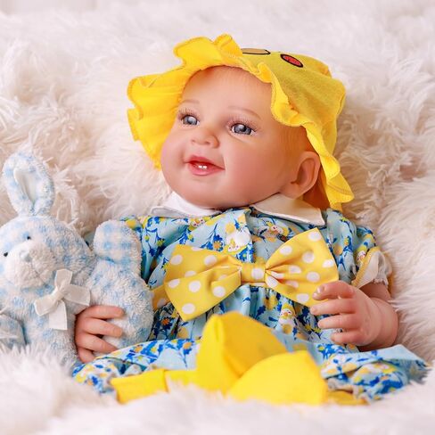 BABESIDE Lifelike Reborn Baby Dolls - Leen, 20-Inch Soft Body Realistic-Newborn Smile Baby Girl Doll Poseable Real Life Baby Dolls with Toy Accessories Set for Kids Age 3+ in Saudi Arabia
