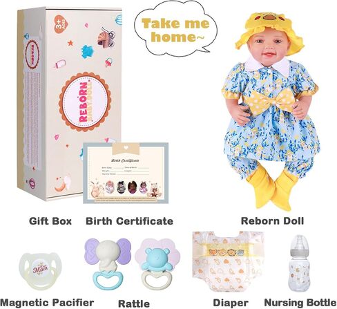 BABESIDE Lifelike Reborn Baby Dolls - Leen, 20-Inch Soft Body Realistic-Newborn Smile Baby Girl Doll Poseable Real Life Baby Dolls with Toy Accessories Set for Kids Age 3+ in Saudi Arabia