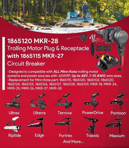 1865120 MKR-28 قابس محرك التصيد ووعاء لمين كوتا للمياه العذبة والمياه المالحة ملحقات البطارية البحرية 12 فولت/24 فولت/ 36 فولت/48 فولت ذكر أنثى موصل مقبس محرك التصيد مقاوم للماء توصيل سريع in Kuwait