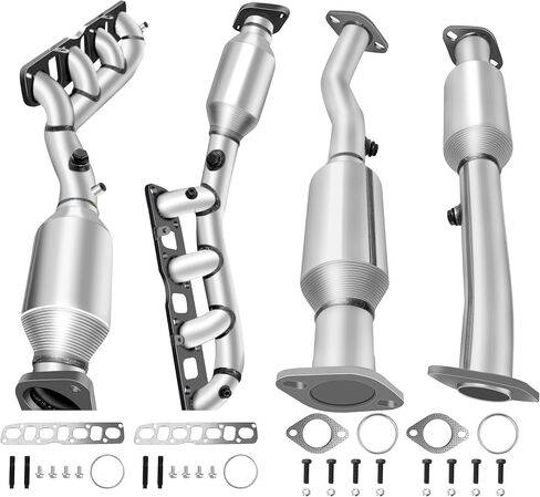 [أمامي يمين] محول مشعب العادم الحفاز FortunaFlow متوافق مع Nissan Titan 2004-2015 5.6L، المرجع 16479 (محول حفاز عالي التدفق متوافق مع وكالة حماية البيئة + درع الحرارة + البنك 2) in Saudi Arabia