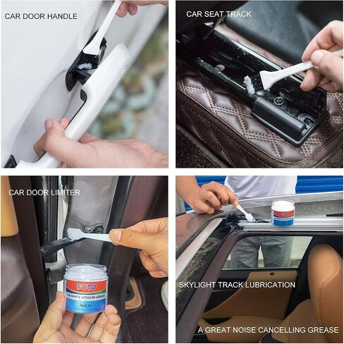 FOTU 130 White Lithium Grease - High Performance Lubricant for All Your Mechanical Needs - 100% Pure & Long - Lasting - Ideal for Bearings, Chains, Garage Door Hinges, Windows Tracks (3.5 Oz, 2-Pack) in Kuwait