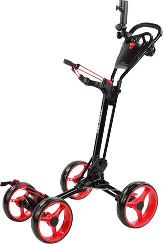 4 Wheel Folding Push Pull Golf CART - Foot Brake - ONE Second to Open & Close! in Saudi Arabia