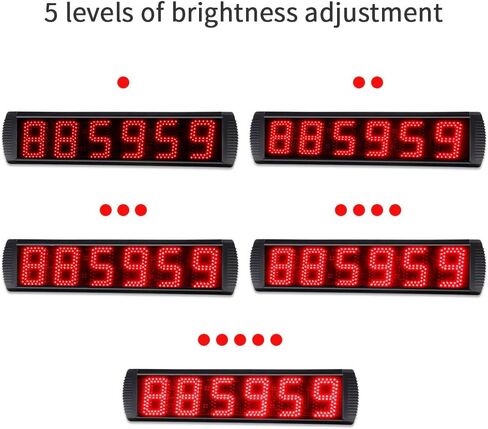 ساعة سباق GANXIN المحمولة مقاس 5 بوصات عالية 6 أرقام LED مع حامل ثلاثي للأحداث الجارية، ومؤقت سباق رقمي للعد التنازلي/الأعلى، وساعة في الوقت الحقيقي 12/24 ساعة، وساعة إيقاف عن طريق جهاز التحكم عن بعد، لون أحمر in Kuwait