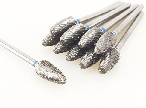 Airgoesin 10pcs HP Cutting Burs Drill Polisher Cutter Tungsten Carbide, 2.35mm Shaft Plaster Alloy Acrylic Polishing Cleaning in Kuwait