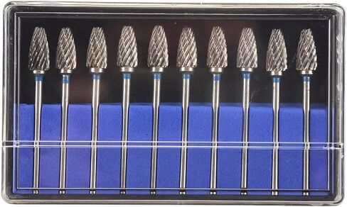 Airgoesin 10pcs HP Cutting Burs Drill Polisher Cutter Tungsten Carbide, 2.35mm Shaft Plaster Alloy Acrylic Polishing Cleaning in Kuwait
