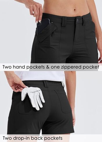 Willit Women's Golf Hiking Shorts Quick Dry Athletic Casual Summer Shorts with Pockets Water Resistant 4.5" in Saudi Arabia