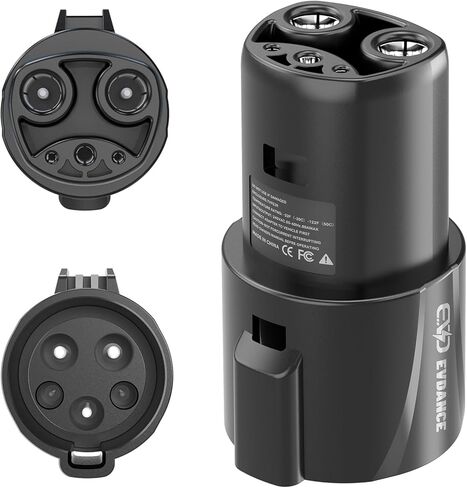 J1772 to Tesla Charging Adapter - EVDANCE Tesla Charger Adapter for Tesla Model 3 Y S X Charging Adapter 80 Amp/ 240VAC [Safety Certified] Portable Outdoor SAE J1772 EV Adapter for Tesla Owner Only in Kuwait
